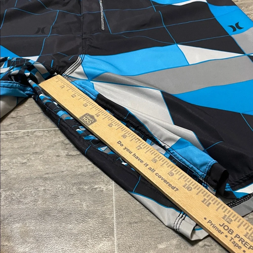 Men's Hurley Phantom Boardshorts Blue Black Size 38 Surf Beach Swim Trunks